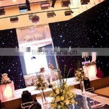wedding DJ backdrop led star cloth