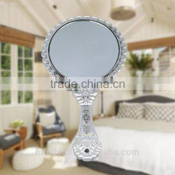 Plastic Oval Decorative Hand Held Cosmetic Mirror photo-2