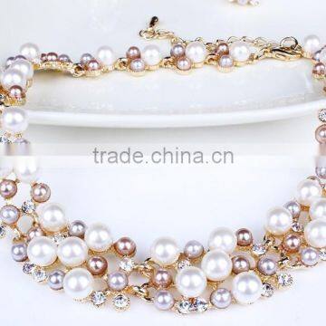 2015 Latest Jewelry Set Fashion Alloy Pearl Jewelry Set photo-3