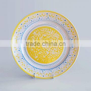 10.5'' Stoneware Handpainted Dinnerware Plate photo-2