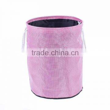 HOT SALE! Cotton Rope Hand Solid Laundry Basket Foldable with Teslin Waterproof