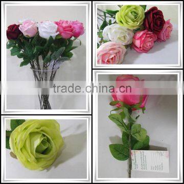 Decorative Artificial Flower Making Artificial Rose Polyester Artificial Flower photo-3