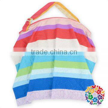 Rainbow Stripe Baby Mum Breastfeeding Nursing Poncho Covers