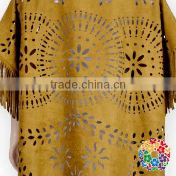 Fashionable Design Fuax Fur Shawl Baby Girl Shawl Suede Leather Shawl photo-4