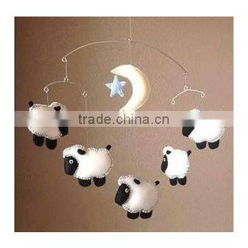 alibaba express hot sale high quality new products wholesale handmade felt sheep shaped hanging ceiling decoration