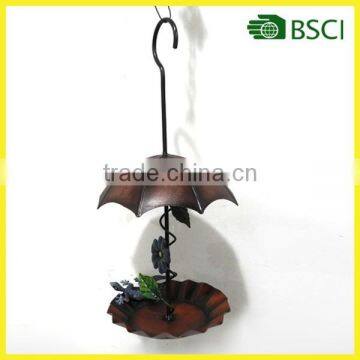 YS14806 Wall handcraft umbrella birdfeeder for garden decoration