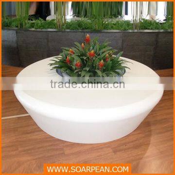 Multifunctional Shopping Mall Fiberglass Stool Chair With Flowerpot photo-2