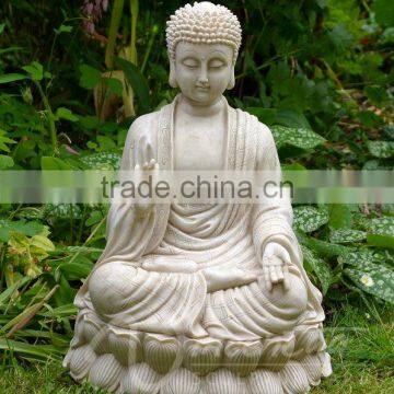 China factory supply estern style natural white marble buddha statues garden for sale