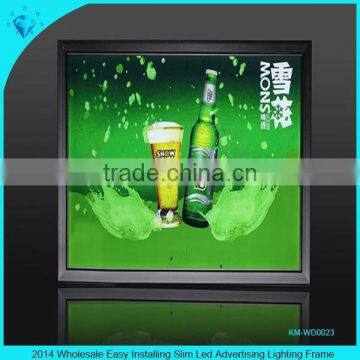 2014 Wholesale Easy Installing Slim Led Advertising Lighting Frame