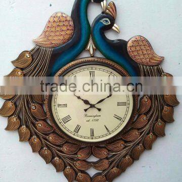 decorative wooden wall clock with Carving-A