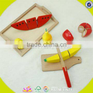 Wholesale Funny Wooden Cutting Fruits Toy Top Quality Wooden Cutting Fruits Game Pretend Toy Wooden Cutting Fruits Toy W10B008 photo-2