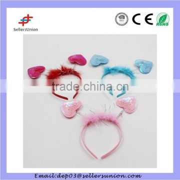 Sequined Heart Holiday Party Dedicated Accessories Baby Hair Band