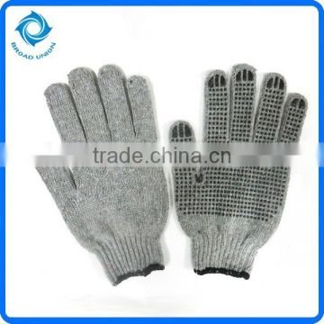 PVC Dotted Cotton Gloves Grey Cotton Gloves