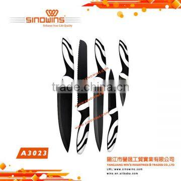 A3023 Cool Design 5pcs Stainless Steel Knife Set With Non-stick Coating photo-3
