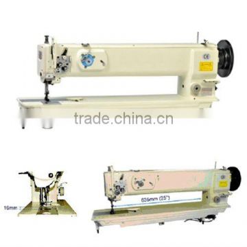 Single Needle, Long Arm (25"), Unison-Feed, Lockstitch Machine with Vertical-axis Large Hook