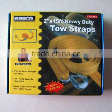 Towing Strap With Hooks - Car Tow Strap - 5 TON 6 TON 7 TON 8 TON 9 TON 10 TON - TS50W60X4.6HA photo-3
