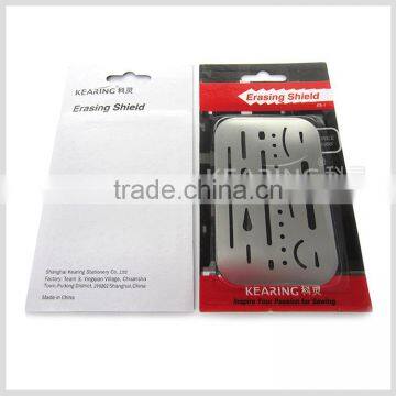 Kearing Promotional Aluminum Erasing Shield with blister card package