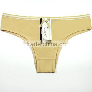 Yun Meng Ni Underwear Simple Solid Colors Quality Cotton Daily Bikini Woman Panty photo-2