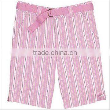 Women Stripes Cotton Short