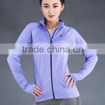 New Fashion Custom Ladies Nylon Soprt Seamless Jacket photo-5