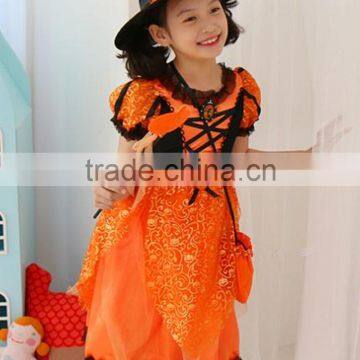 MGOO 2015 Popular Kids Halloween Costumes For Girl Pumpkin Dress For Kids Prom Party Dress TT001 photo-3