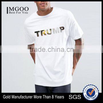 2017 Wholesale Cotton Silk Screen Printing Tshirts American Apparel Streetwear Private Label Custom Trump Photo Tees photo-3
