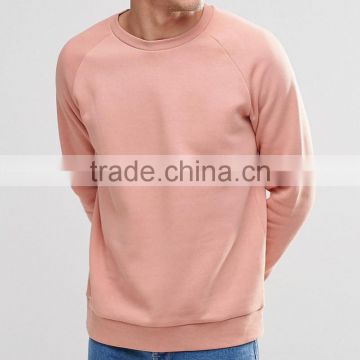 High Quality Mens Raglan Sleeve Crewneck Sweatshirt Low Price Wholesale Cotton Plain Ribbing Cuff Sweatshirt OEM Men's Hoodie