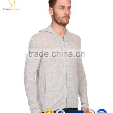 Plain Mens Merino Knit Cardigan Hoode, Mens Sweater Hoodie photo-3