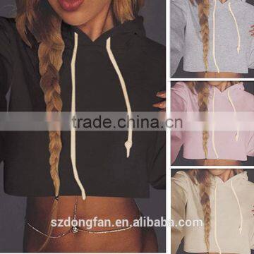 Streetwear Women Crop Top Short Custom Hoodies Casual Loose Sweatshirt Women Clothing 2017