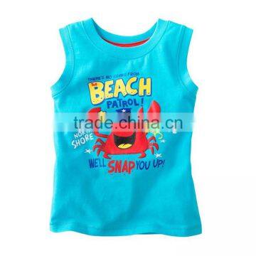 Fashion Design Custom Embroidery Wholesale Cheap 100 Cotton Kids Tank Top photo-6