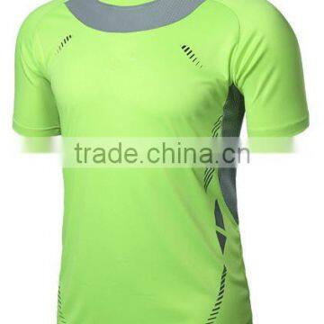 Outdoors New Arrival Mens Short Sleeve Dry Fit Running T Shirt Wholesale Polyester photo-2