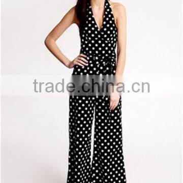 Polka Dots Harem Pants Design Women Jumpsuit