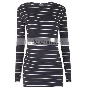 Hot Long Sleeves Stripe Pregnant Women Images Bodycon Maternity Dresses photo-5