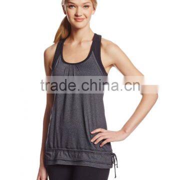 Custom 2017 Slim Fit Nylon/Lycra Women Soft Fitness Yoga Wear/tank Top photo-3