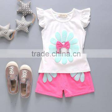 Wholesale Summer Printing Girls Kids Clothes Clothing Set photo-2
