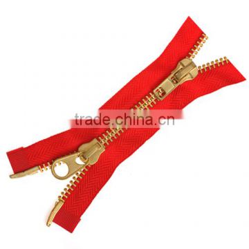 two ways large Metal Brass Zipper, Brass Zips