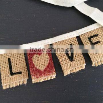 LOVE Tiny & Shabby Hessian Cake Topper Micro Mini Bunting Fun Cupcake Decor photo-4