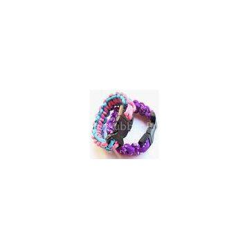 Titanium Paracord Rope Bracelet, Multi Colored Sports Titanium Braided Bangle For Health