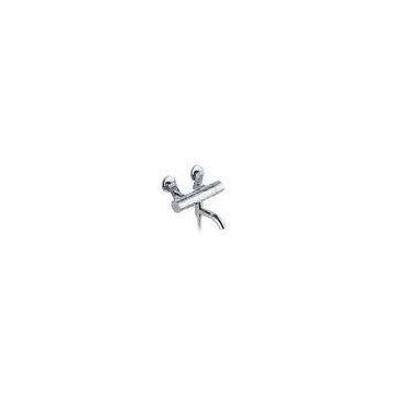 Two Handle Bathroom Shower Tap Chromed faucet with Brass Swivel Spout