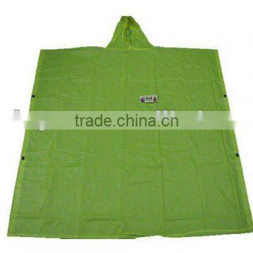 Polyester/EVA/PVCN Green Poncho or rainwear