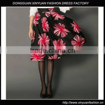 Wholesale Women Long Skirts Polyester Printed A Line Skirts 2017 Pictures Of Design Skirt Suit for Ladies