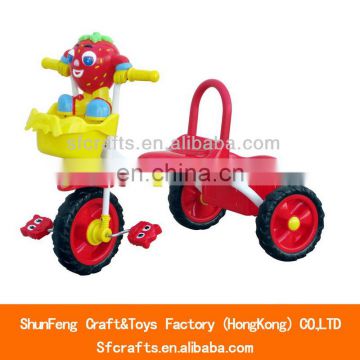 China 2014 new product metal frame cartoon children tricycle with basket, kids vehicle toys China supplier