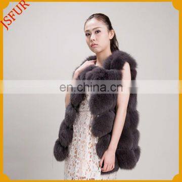 Winter vogue wholesale genuine beautiful knitted fox vest