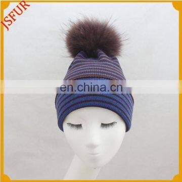 Best Choose Wool Hats F Fashion Lady Knit Winter Cap With Fur Pom Ball Bobble Women'S Knitted Hat