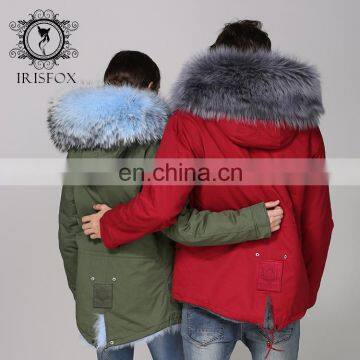 2017 Fur Lover Pakra Fashion Style For Couple Trench Coat De Los Hombres photo-6