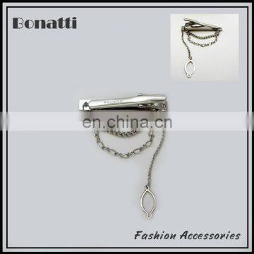 high quality tie clip with chain