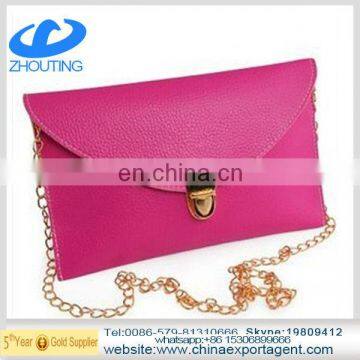 The new female bag mortise lock envelope bag with single shoulder slope across the chain pu female bag can be customized