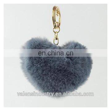 Best Valentine Gift for Girfriend Plus Pom Pom Heart Shape Keychain for Girls' Bag Accessories Car Pendant photo-5