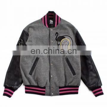 Wholesale New Style Plain Button Up Varsity Jacket Wool Varsity Jacket baseball Jacket