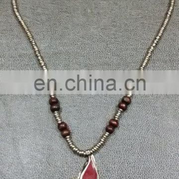 (KN-002) Tribal Afghan Gems Necklace